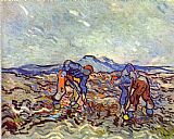 Vincent van Gogh Farmers at work painting